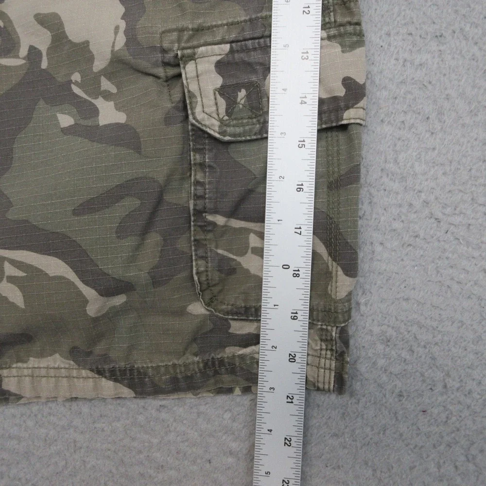 CE Schmidt Workwear Cargo Shorts Mens 40x11 Green Camo Cotton Ripstop Utility